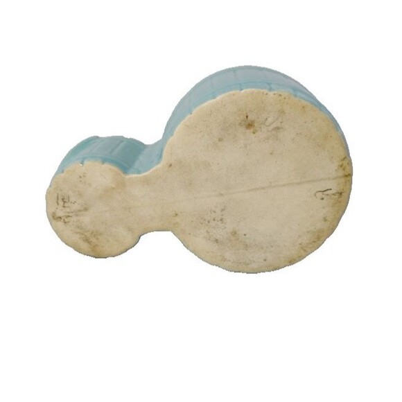 Vintage Planter Wringer Wash Tub and Bucket Ceramic Greenish Blue 6.5 X 4 Inch - Picture 8 of 8